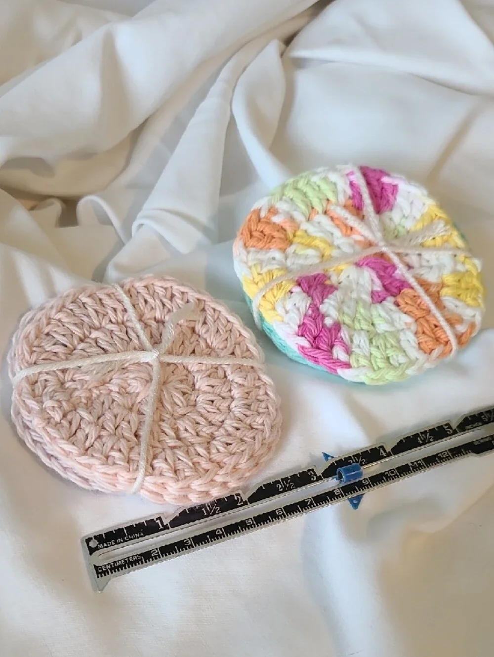 Handmade Crochet Cotton Face Rounds Set Of 6 By Grey Dove Creations